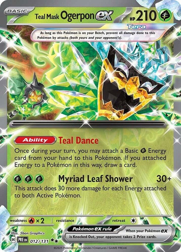 Teal Mask Ogerpon ex (012/131) [Scarlet & Violet: Prismatic Evolutions] | Card Citadel