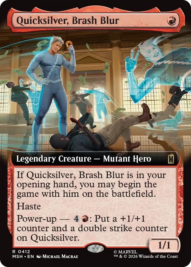 Quicksilver, Brash Blur (Extended Art) [Marvel Super Heroes] | Card Citadel