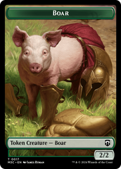Boar (Ripple Foil) // Forest Dryad Double-Sided Token [Modern Horizons 3 Commander Tokens] | Card Citadel