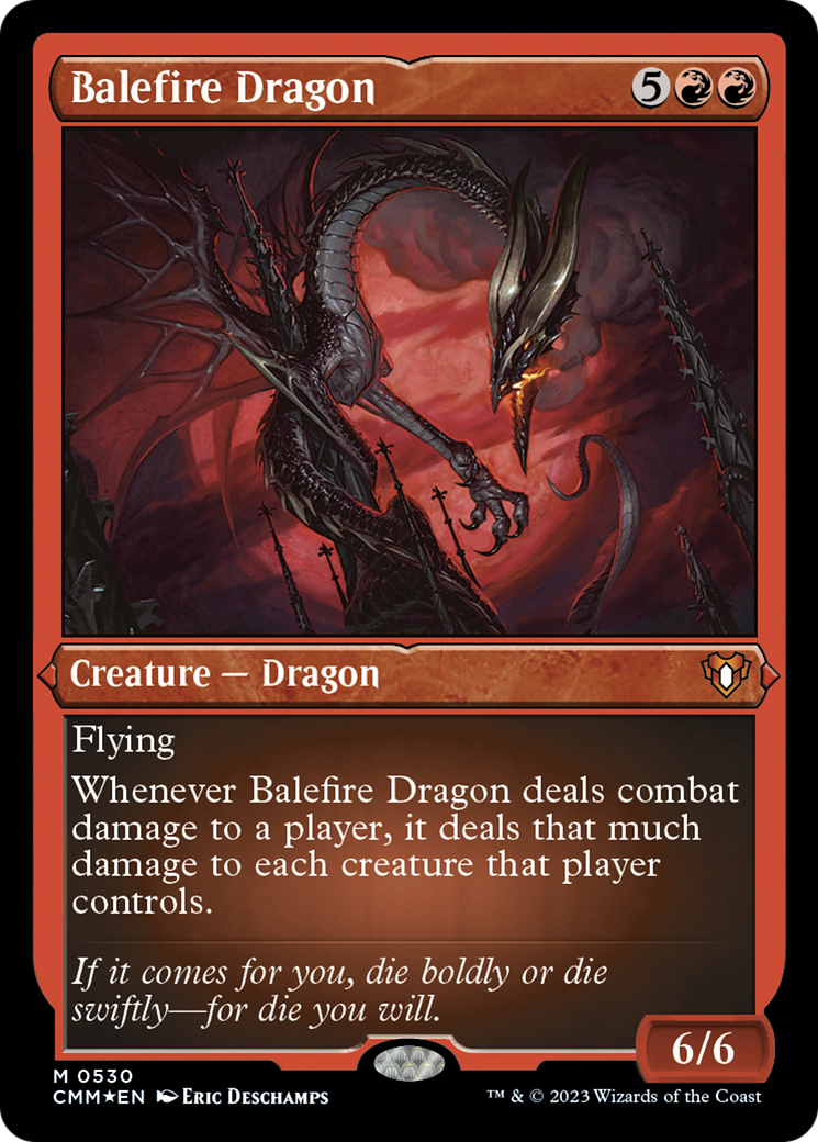 Balefire Dragon (Foil Etched) [Commander Masters] | Card Citadel