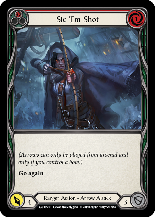 Sic 'Em Shot (Red) [ARC072-C] (Arcane Rising)  1st Edition Normal | Card Citadel