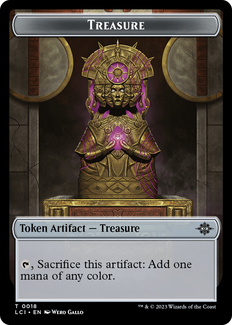 Treasure (0018) // Golem Double-Sided Token [The Lost Caverns of Ixalan Tokens] | Card Citadel