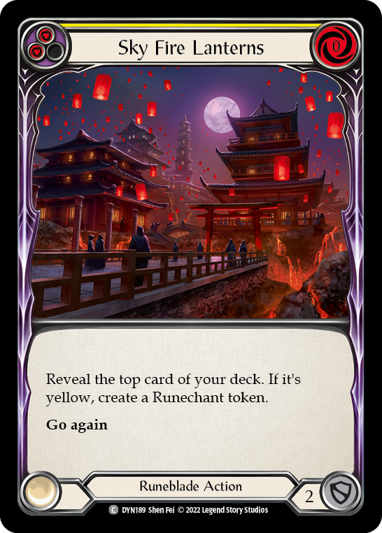 Sky Fire Lanterns (Yellow) [DYN189] (Dynasty) | Card Citadel