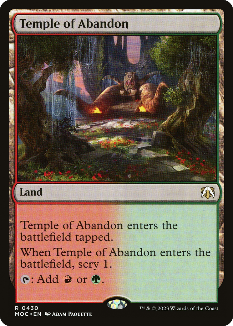 Temple of Abandon [March of the Machine Commander] | Card Citadel