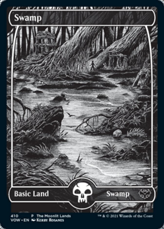 Swamp (The Moonlit Lands) (Foil Etched) [Innistrad: Crimson Vow Promos] | Card Citadel