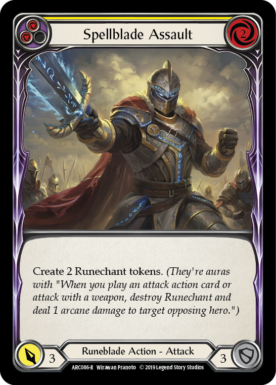 Spellblade Assault (Yellow) [ARC086-R] (Arcane Rising)  1st Edition Normal | Card Citadel