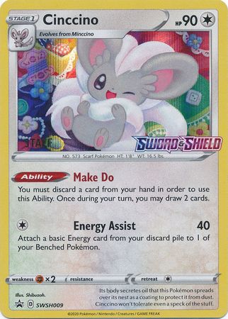 Cinccino (SWSH009) (Staff Prerelease Promo) [Sword & Shield: Black Star Promos] | Card Citadel