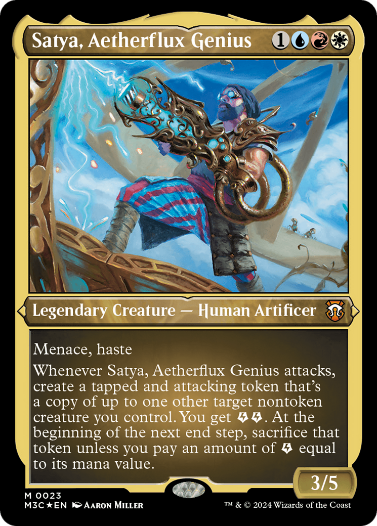 Satya, Aetherflux Genius (Foil Etched) [Modern Horizons 3 Commander] | Card Citadel