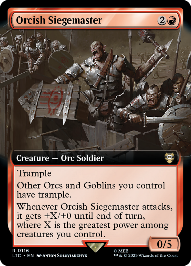 Orcish Siegemaster (Extended Art) [The Lord of the Rings: Tales of Middle-Earth Commander] | Card Citadel