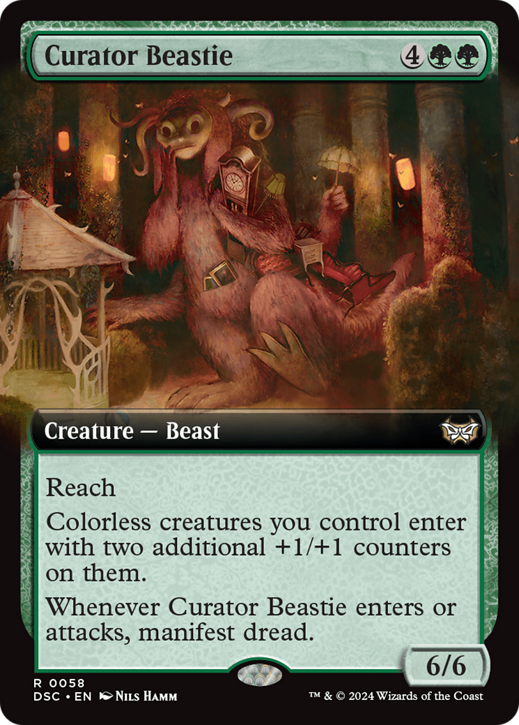 Curator Beastie (Extended Art) [Duskmourn: House of Horror Commander] | Card Citadel