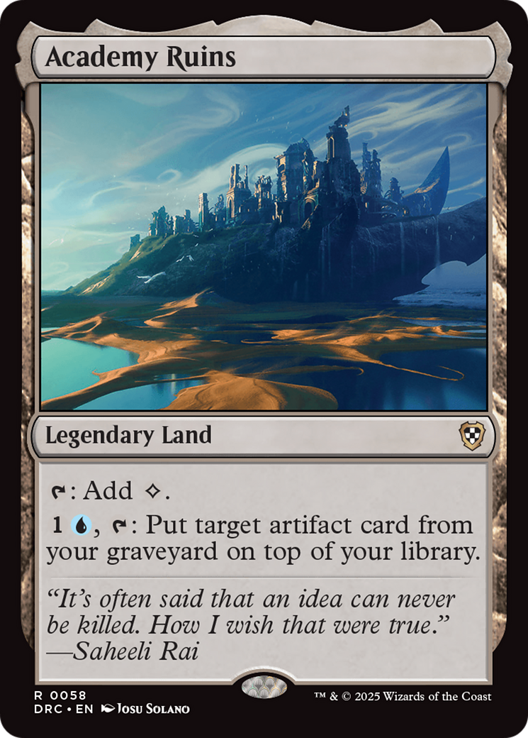 Academy Ruins [Aetherdrift Commander] | Card Citadel