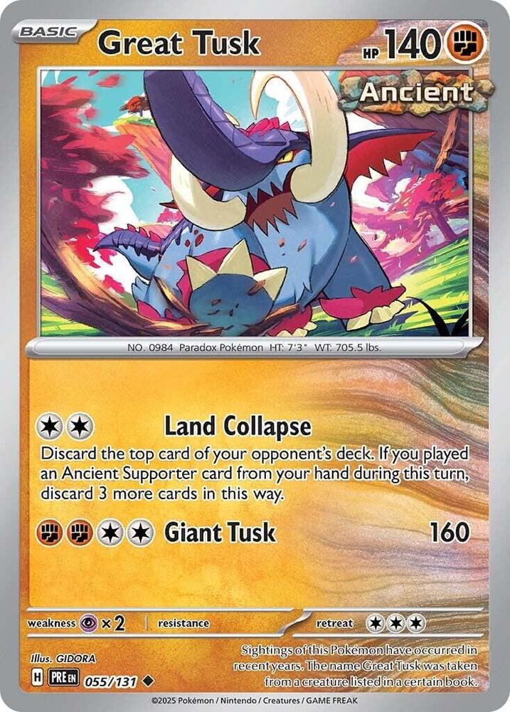Great Tusk (055/131) [Scarlet & Violet: Prismatic Evolutions] | Card Citadel