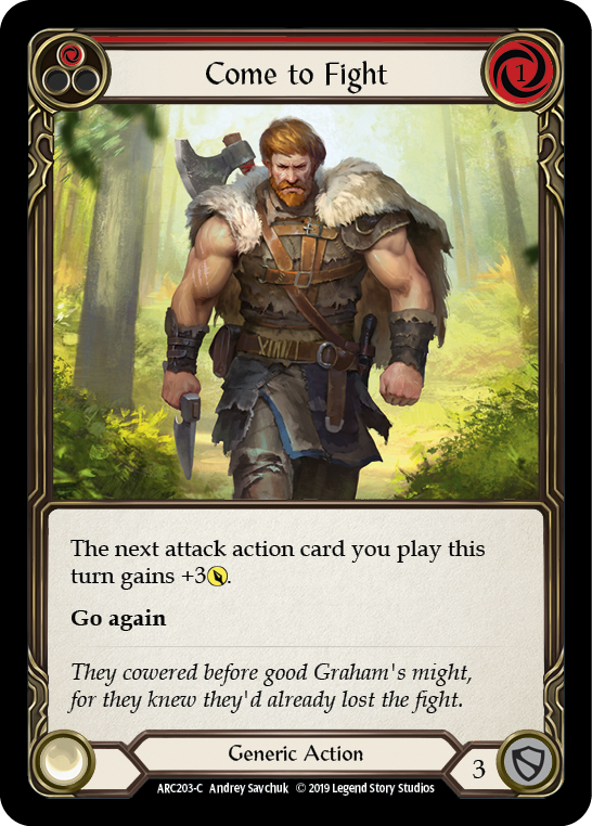 Come to Fight (Red) [ARC203-C] (Arcane Rising)  1st Edition Rainbow Foil | Card Citadel