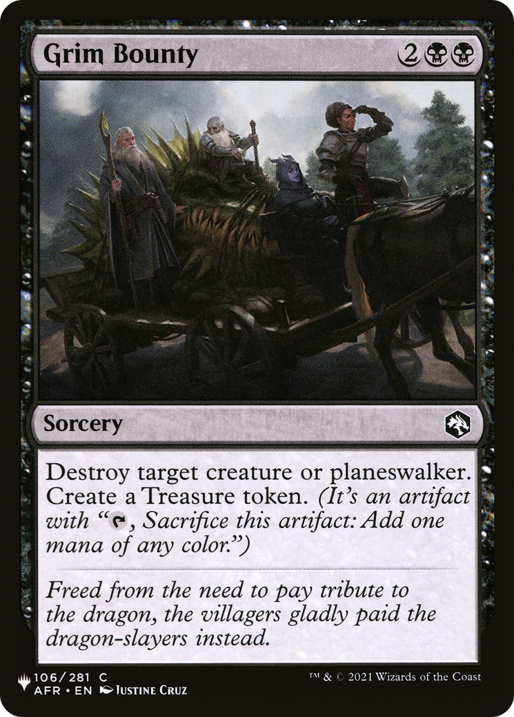 Grim Bounty [The List Reprints] | Card Citadel