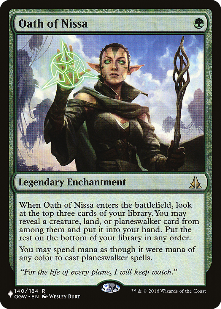 Oath of Nissa [The List Reprints] | Card Citadel