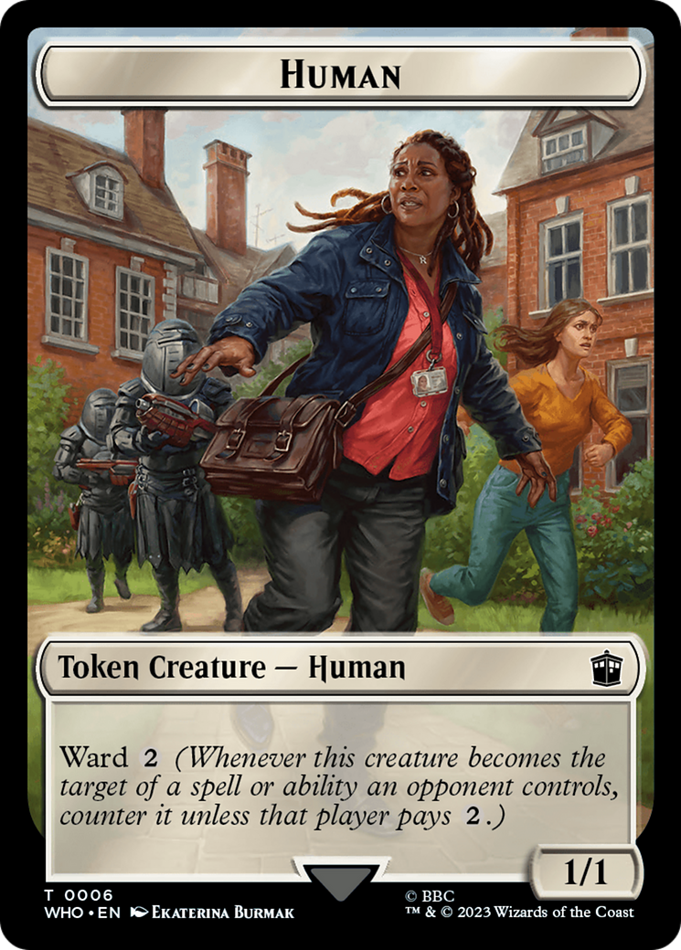 Human (0006) // Beast Double-Sided Token [Doctor Who Tokens] | Card Citadel