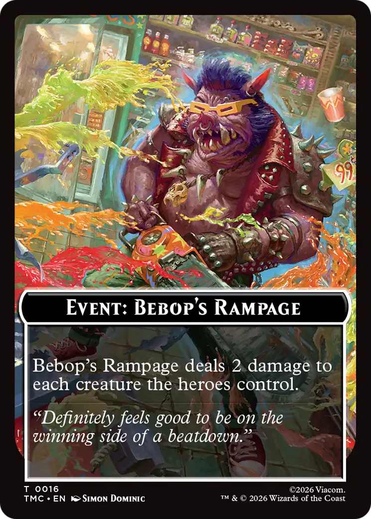 Event: Bebop's Rampage [Teenage Mutant Ninja Turtles Commander Tokens] | Card Citadel