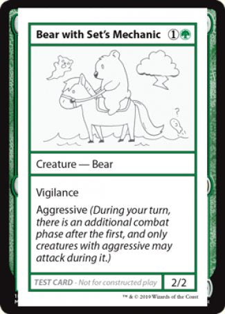 Bear with Set's Mechanic (2021 Edition) [Mystery Booster Playtest Cards] | Card Citadel