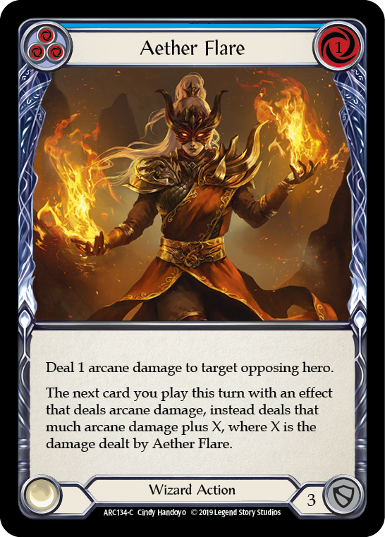 Aether Flare (Blue) [ARC134-C] (Arcane Rising)  1st Edition Normal | Card Citadel