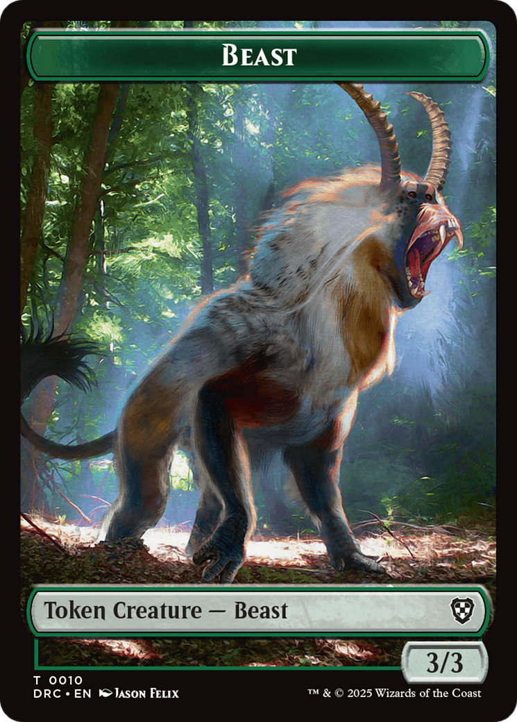 Beast (0010) // Beast (0011) Double-Sided Token [Aetherdrift Commander] | Card Citadel