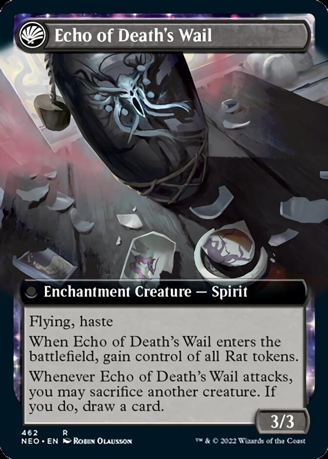 Tribute to Horobi // Echo of Death's Wail (Extended Art) [Kamigawa: Neon Dynasty] | Card Citadel