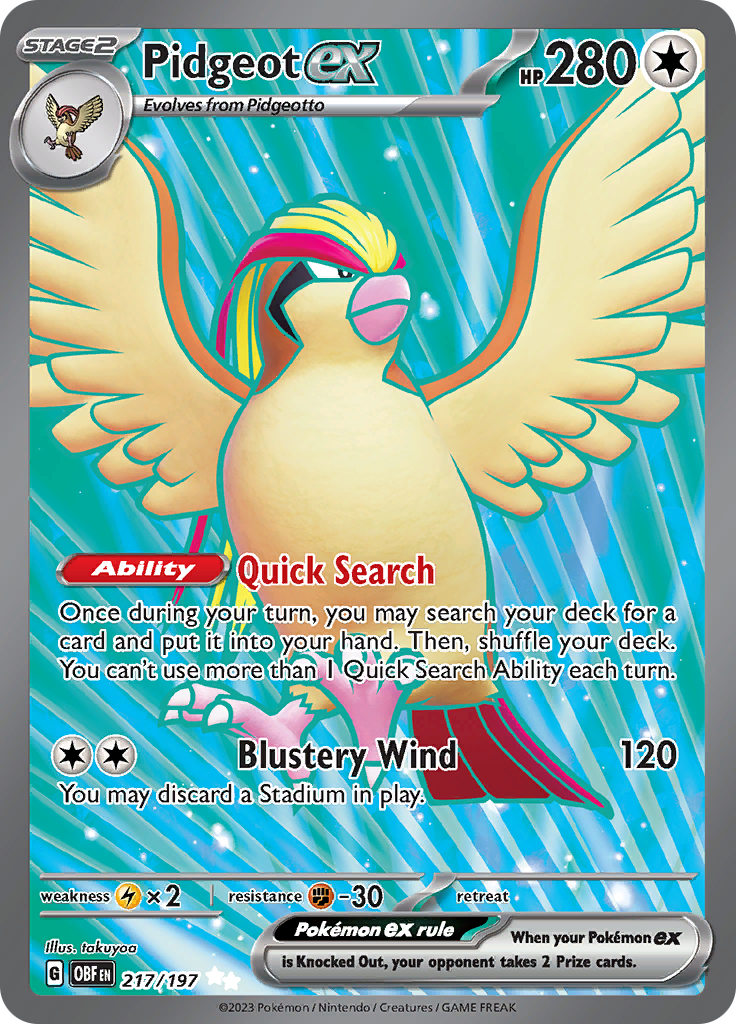 Pidgeot ex (217/197) [Scarlet & Violet: Obsidian Flames] | Card Citadel