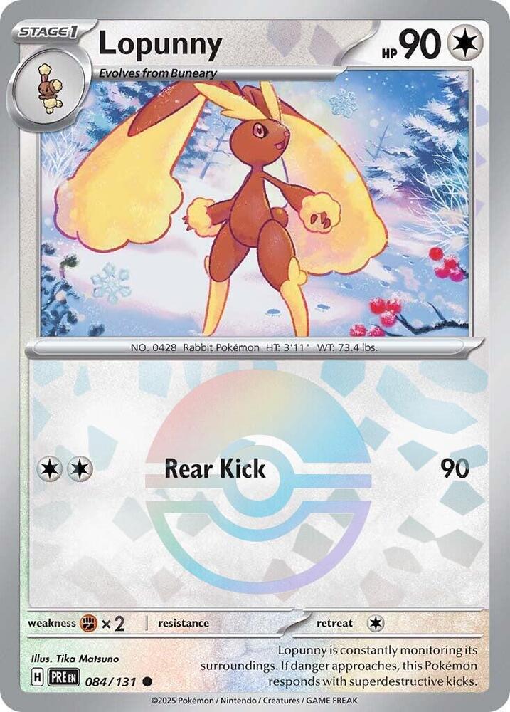 Lopunny (084/131) (Poke Ball Pattern) [Scarlet & Violet: Prismatic Evolutions] | Card Citadel