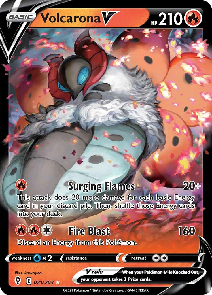 Volcarona V (021/203) [Sword & Shield: Evolving Skies] | Card Citadel