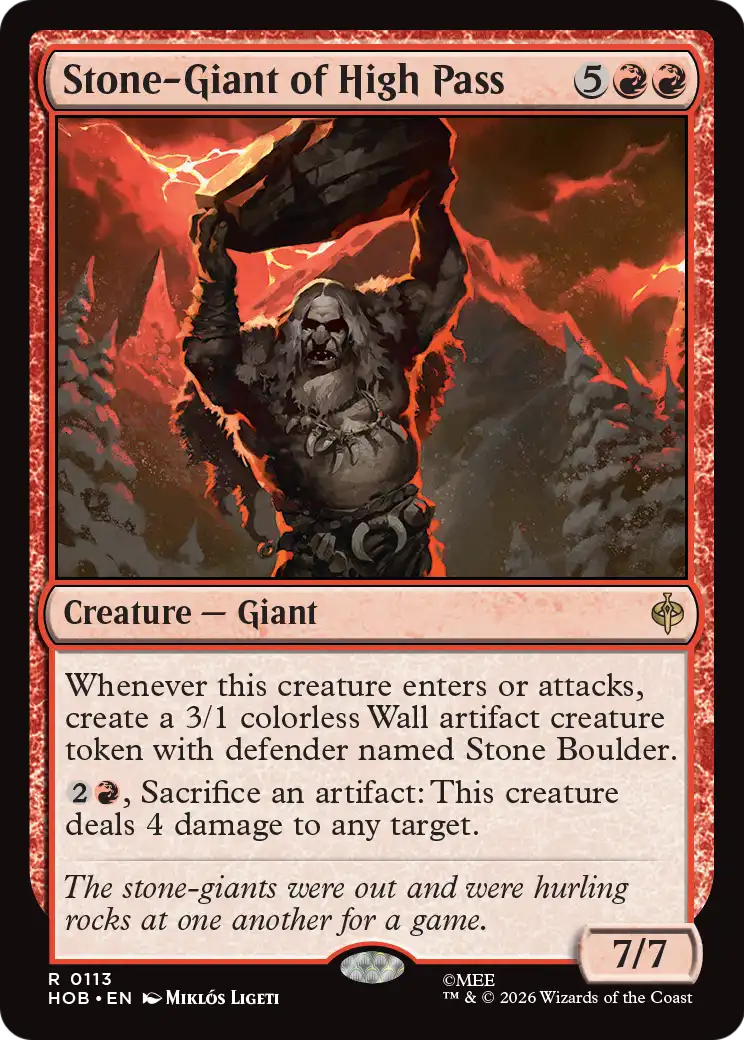 Stone-Giant of High Pass [The Hobbit] | Card Citadel