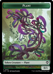 Plant Warrior // Plant Double-Sided Token [Outlaws of Thunder Junction Commander Tokens] | Card Citadel