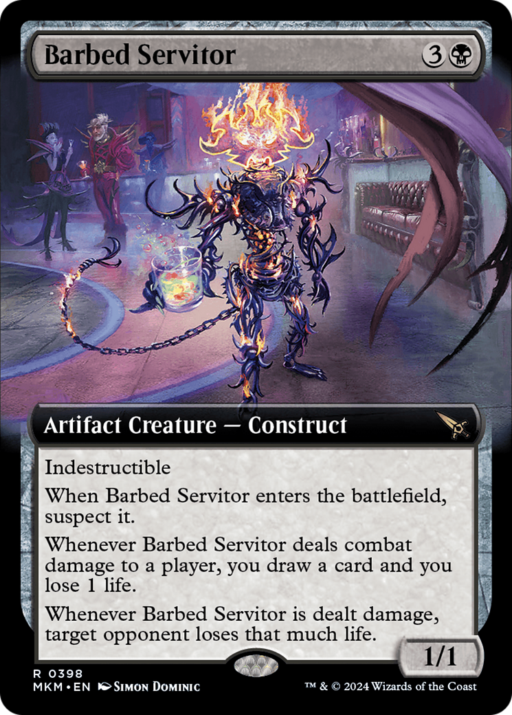 Barbed Servitor (Extended Art) [Murders at Karlov Manor] | Card Citadel