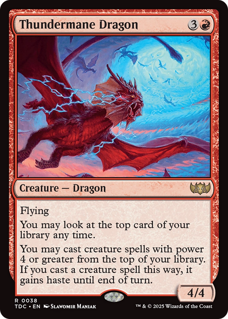 Thundermane Dragon [Tarkir: Dragonstorm Commander] | Card Citadel