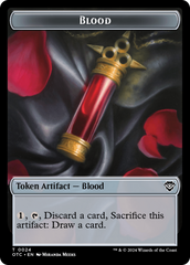 Rat // Blood Double-Sided Token [Outlaws of Thunder Junction Commander Tokens] | Card Citadel