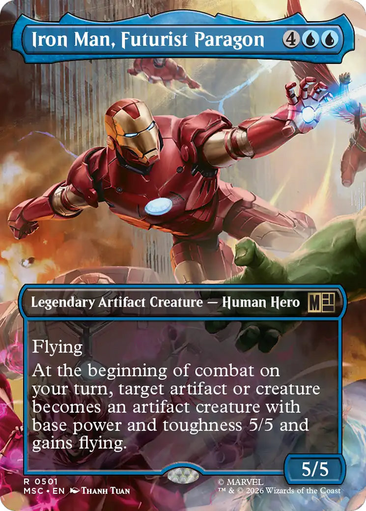 Iron Man, Futurist Paragon (Borderless) [Marvel Super Heroes Commander] | Card Citadel