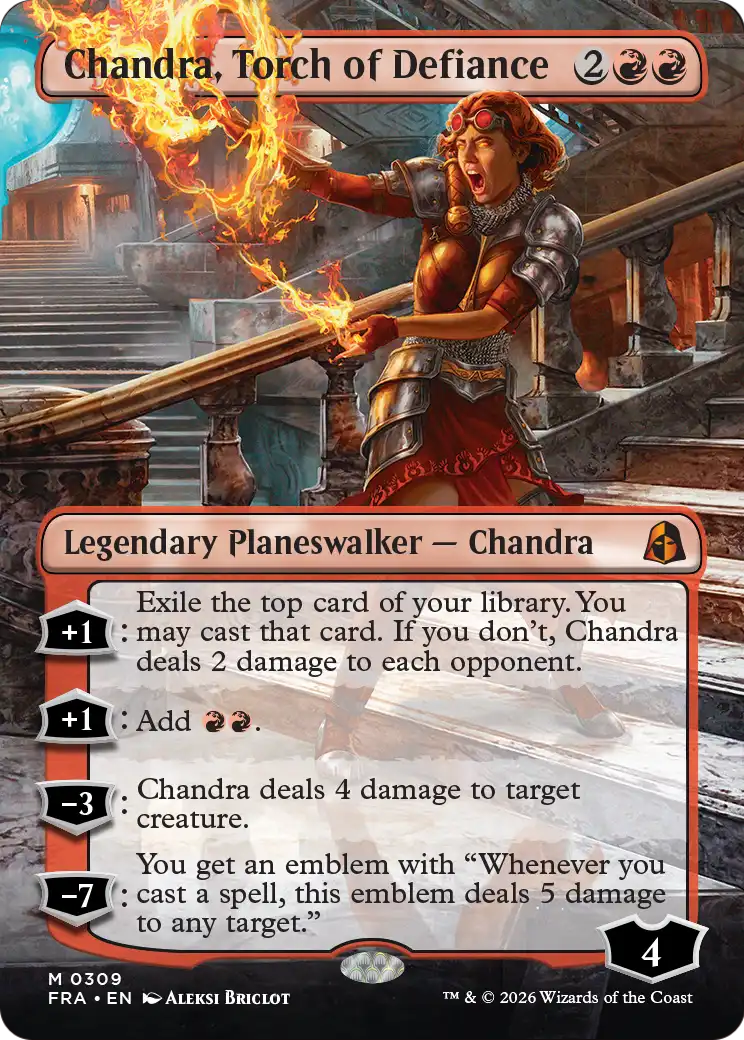 Chandra, Torch of Defiance (Borderless) [Reality Fracture] | Card Citadel