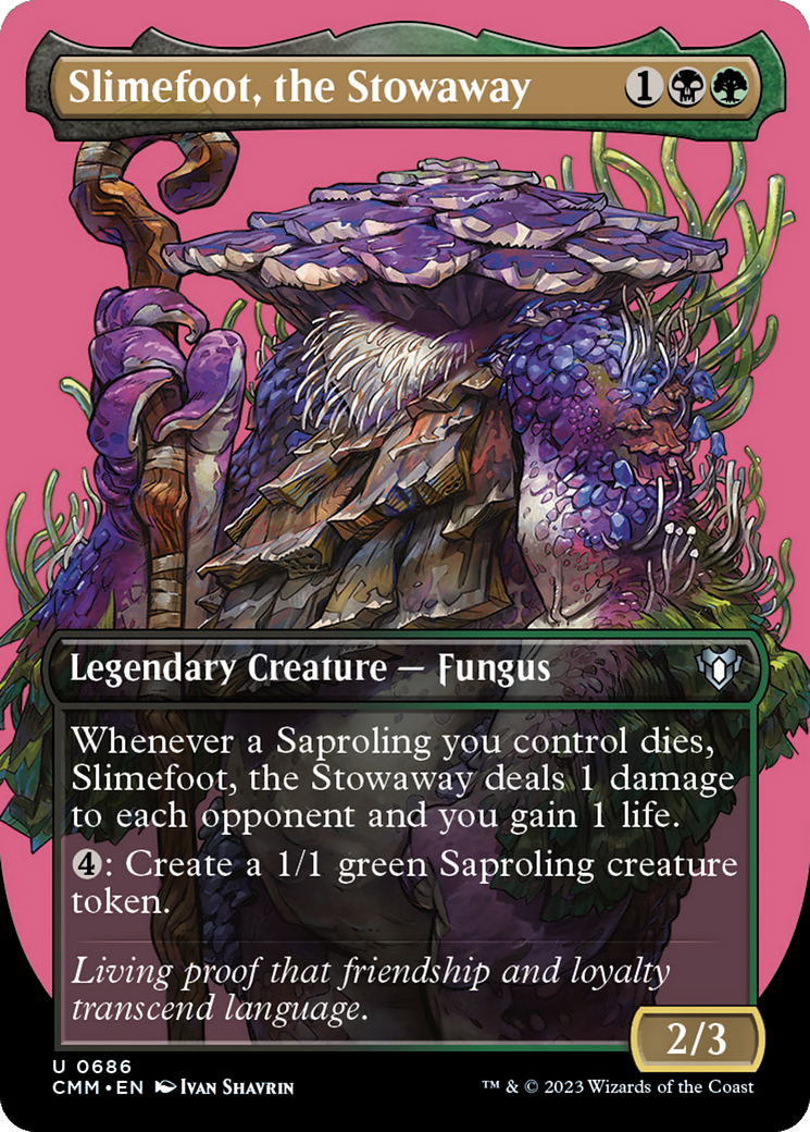 Slimefoot, the Stowaway (Borderless Profile) [Commander Masters] | Card Citadel