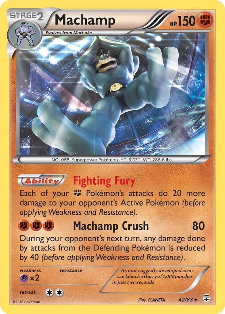 Machamp (42/83) (Theme Deck Exclusive) [XY: Furious Fists] | Card Citadel