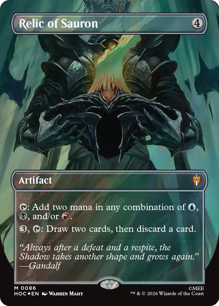 Relic of Sauron (Borderless) (Surge Foil) [The Hobbit: Eternal-Legal] | Card Citadel