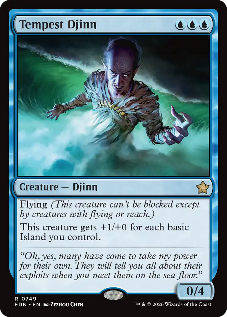 Tempest Djinn (0749) [Foundations] | Card Citadel
