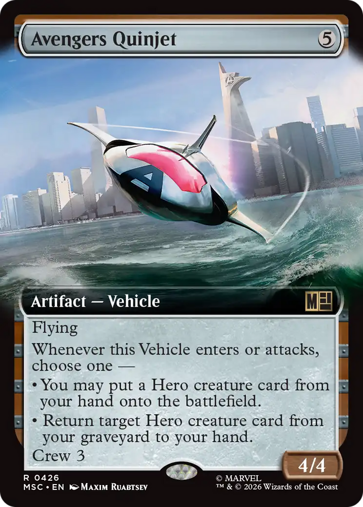 Avengers Quinjet - Hammer of Nazahn (Extended Art) [Marvel Super Heroes Commander] | Card Citadel