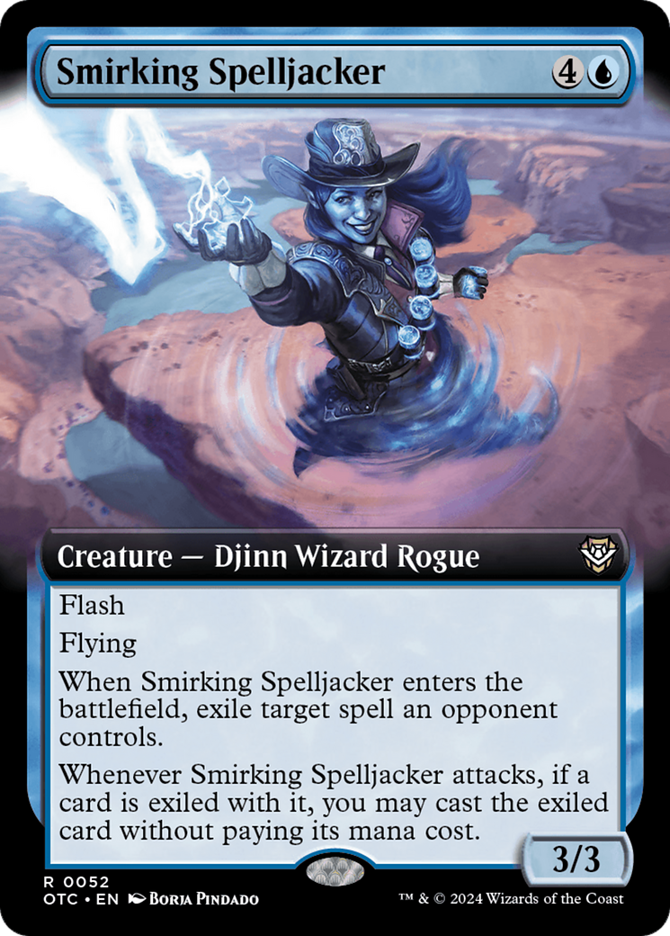 Smirking Spelljacker (Extended Art) [Outlaws of Thunder Junction Commander] | Card Citadel