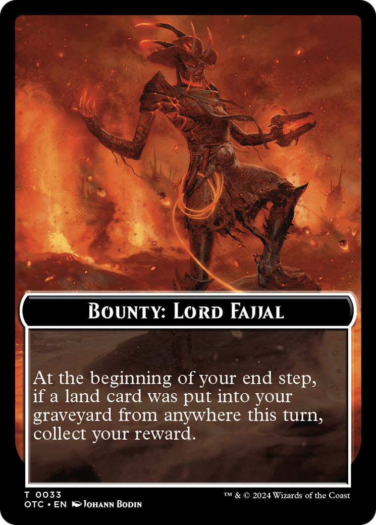 Bounty: Lord Fajjal // Bounty Rules Double-Sided Token [Outlaws of Thunder Junction Commander Tokens] | Card Citadel