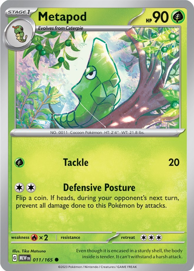 Metapod (011/165) [Scarlet & Violet: 151] | Card Citadel