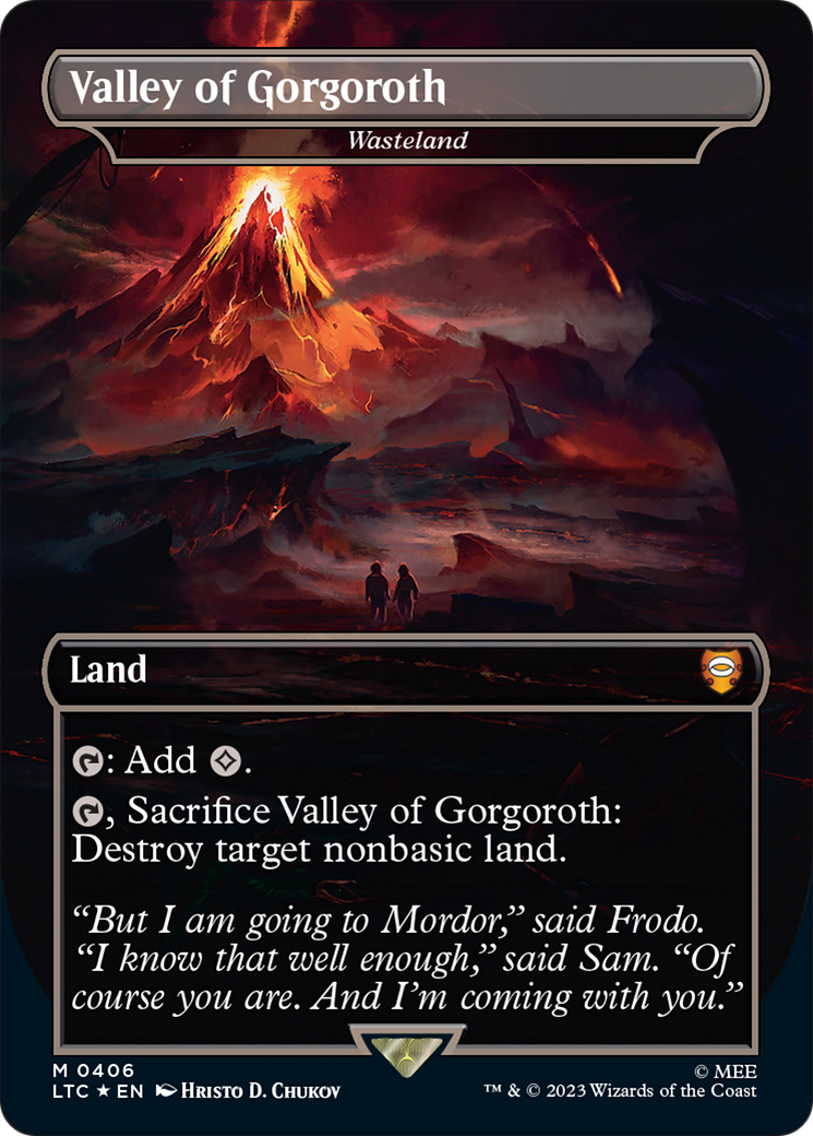 Valley of Gorgoroth - Wasteland (Surge Foil Realms and Relics) [The Lord of the Rings: Tales of Middle-Earth Commander] | Card Citadel