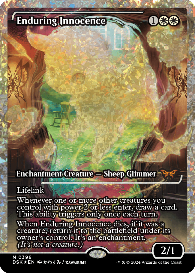 Enduring Innocence (Japan Showcase Fracture Foil) [Duskmourn: House of Horror] | Card Citadel