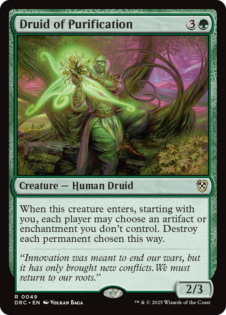 Druid of Purification [Aetherdrift Commander] | Card Citadel