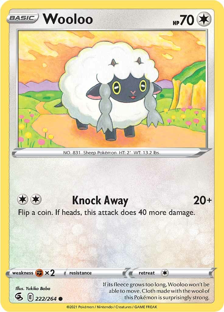 Wooloo (222/264) [Sword & Shield: Fusion Strike] | Card Citadel