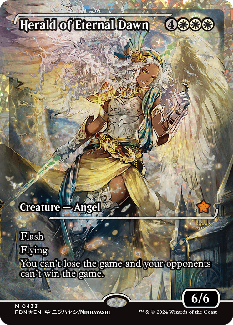 Herald of Eternal Dawn (Showcase) (Fracture Foil) [Foundations] | Card Citadel