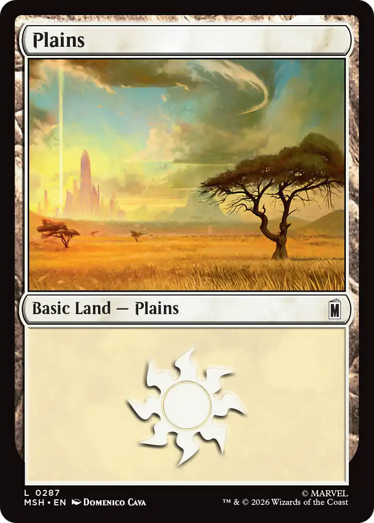 Plains (0287) [Marvel Super Heroes] | Card Citadel