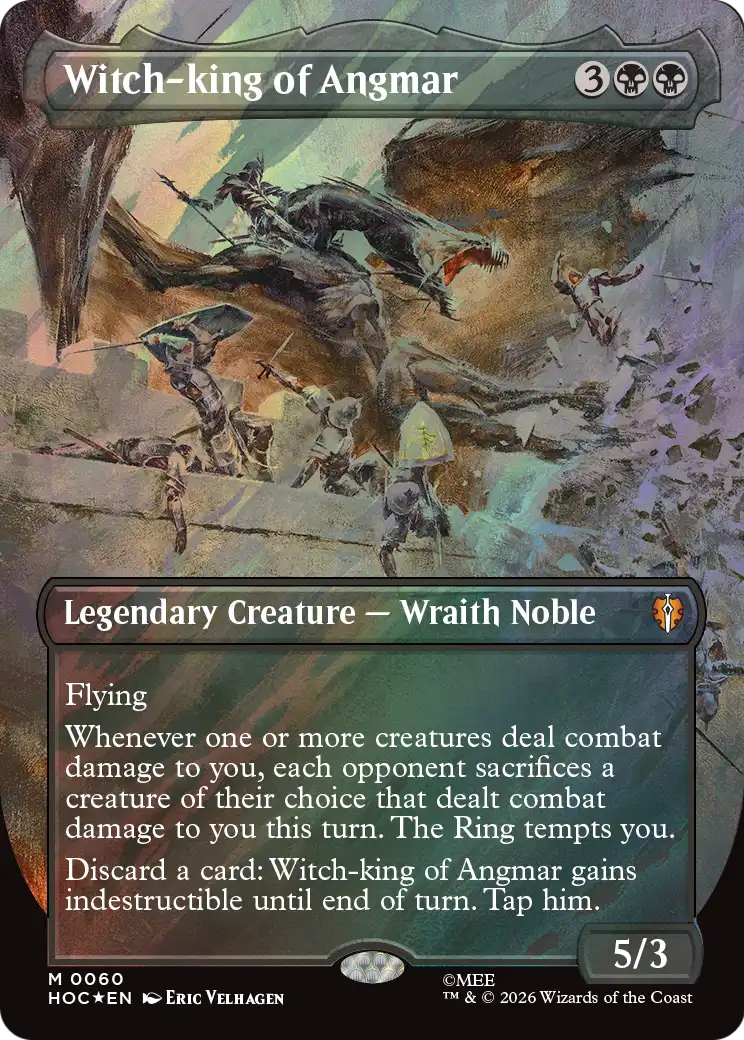 Witch-king of Angmar (Borderless) (Surge Foil) [The Hobbit: Eternal-Legal] | Card Citadel
